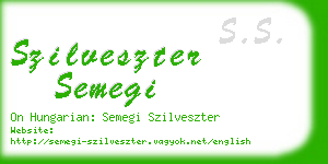 szilveszter semegi business card